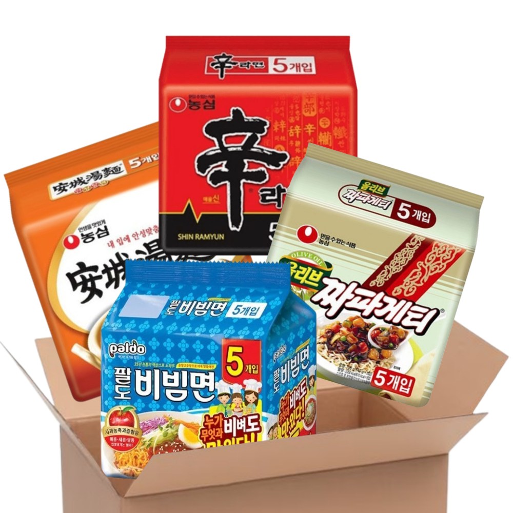 [맛슐랭] 신라면 5 + 안성탕면 5 + 짜파게티 5 + 팔도비빔면 5 19,150원