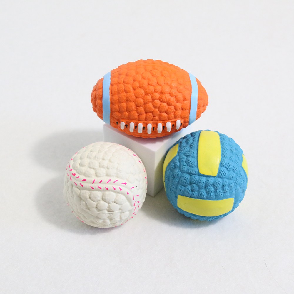 드림계곡 라텍스 삑삑이 스케일링 장난감 공 3p, 1개, 럭비 배구 야구 14,900원