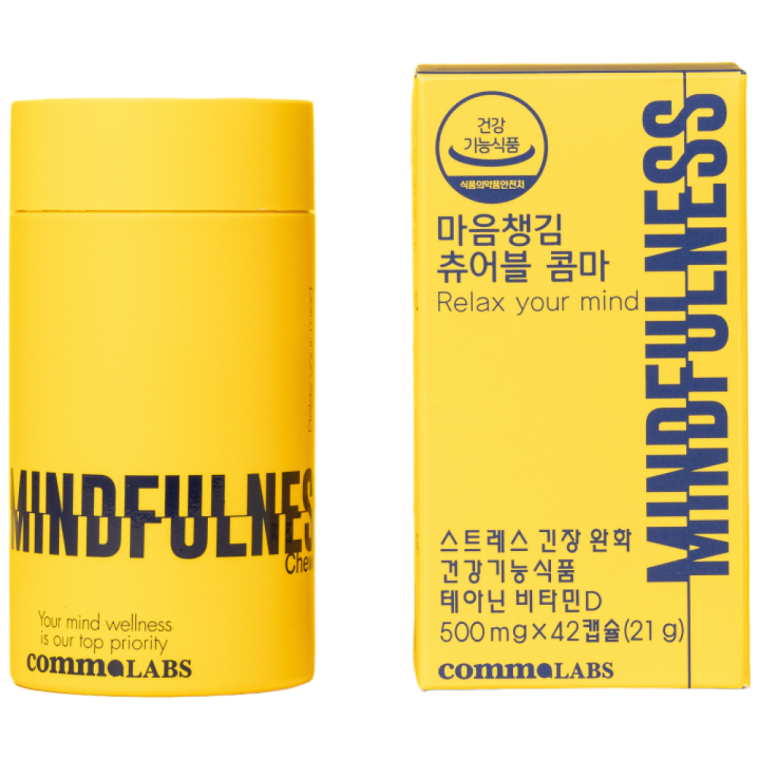 L 테아닌 스트레스 긴장완화 건강기능식품 마음챙김 츄어블 콤마 영양제 25,200원