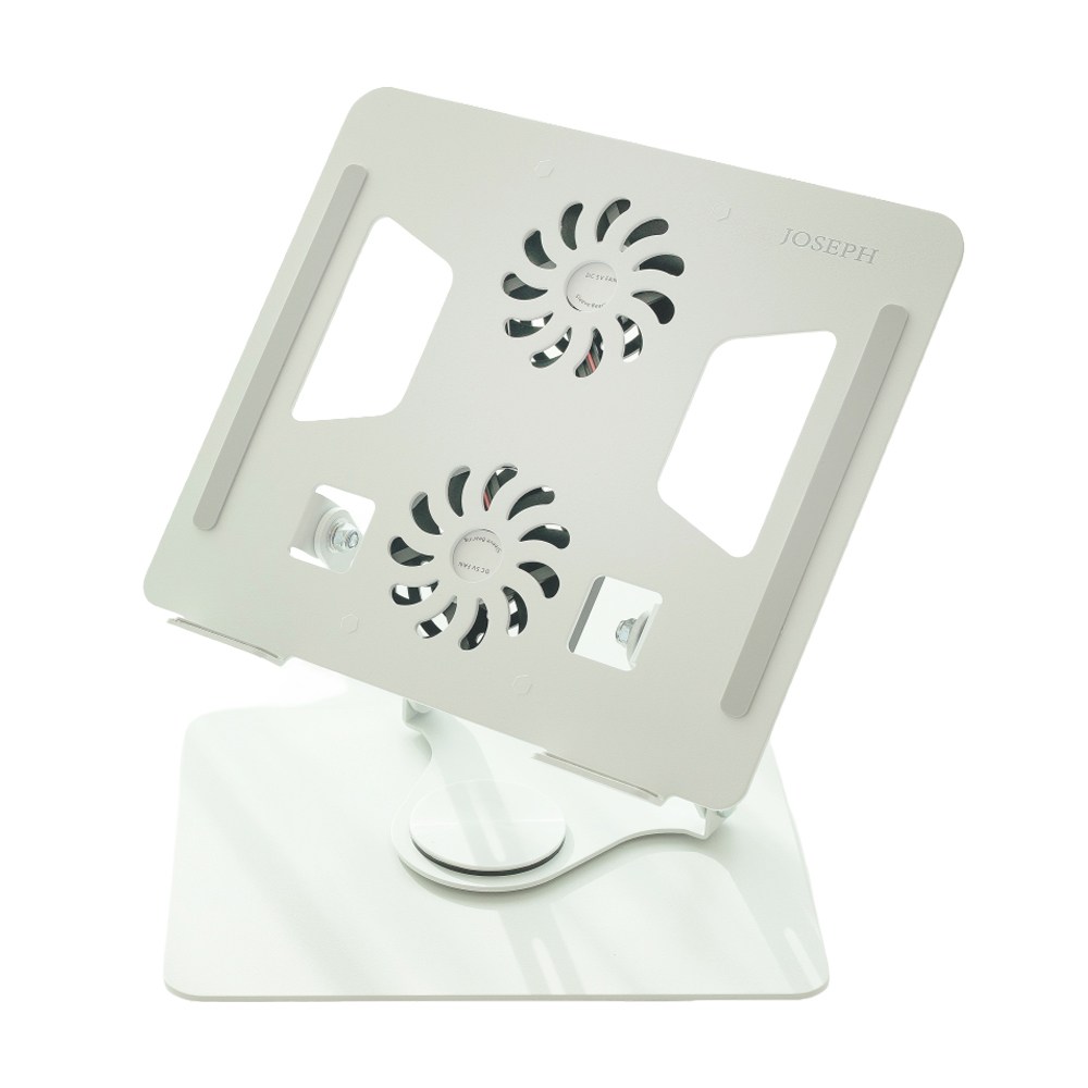 조셉 360도 회전 듀얼쿨링팬 노트북 거치대 쿨러, 화이트, 1개 32,900원