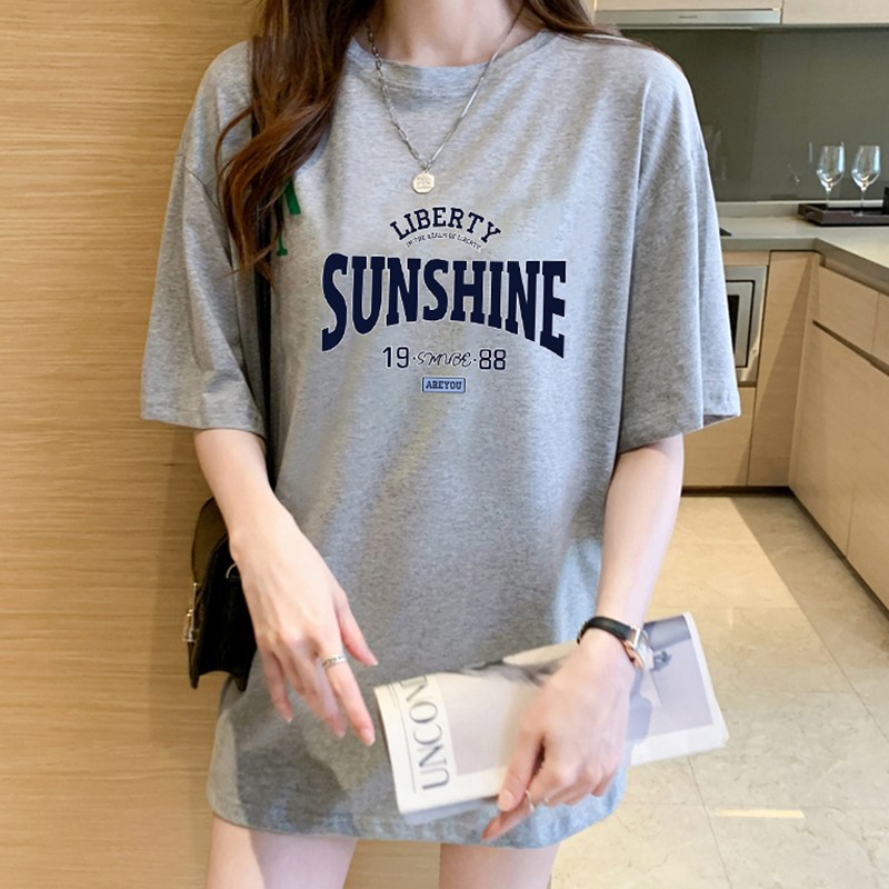 스타일아유 면100% 26수 고밀도 심플 레터링 프린팅 루즈핏 반팔티 여성용 TS3606 8,900원