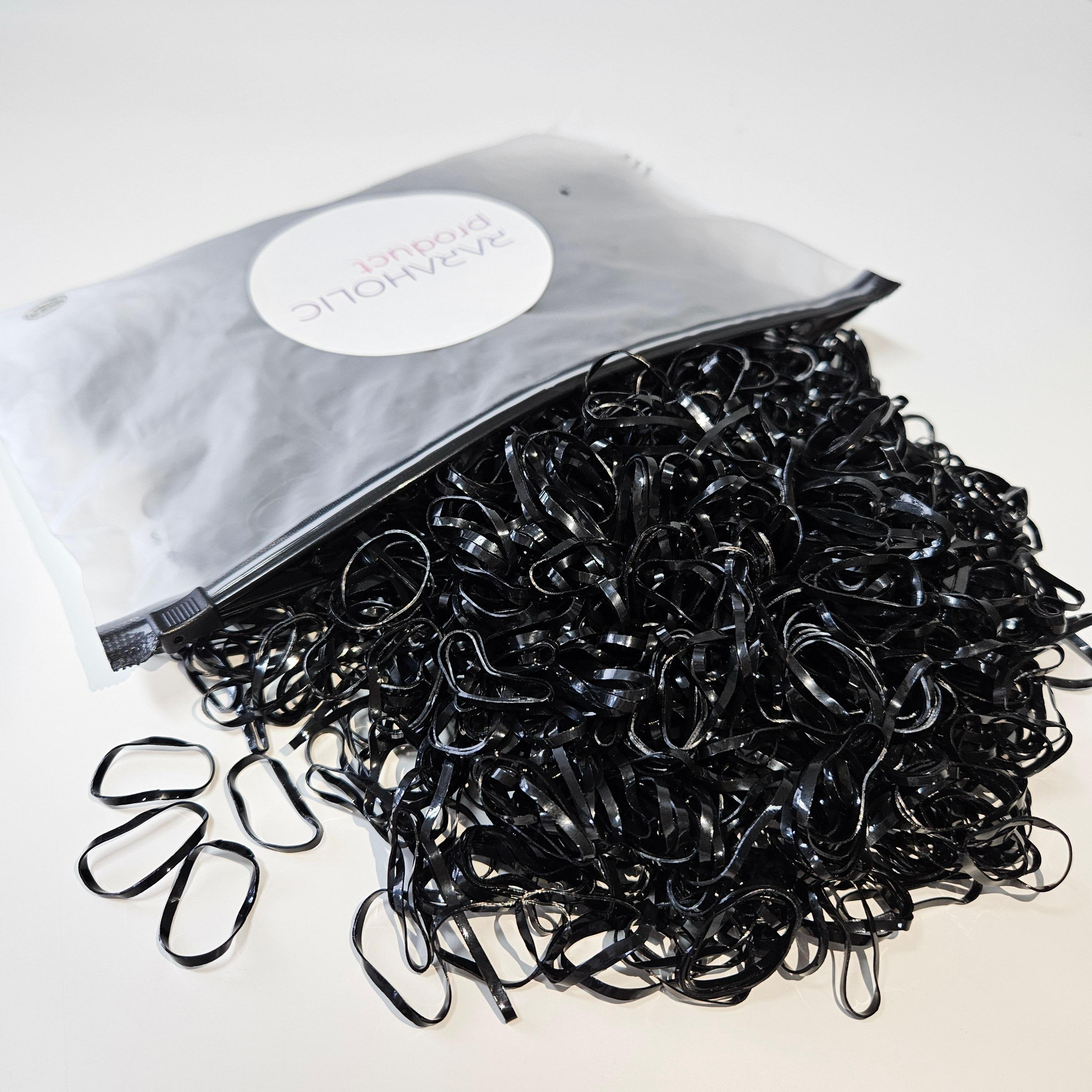 라라홀릭 대용량 검정 고무줄 머리끈, 1000p 5,900원