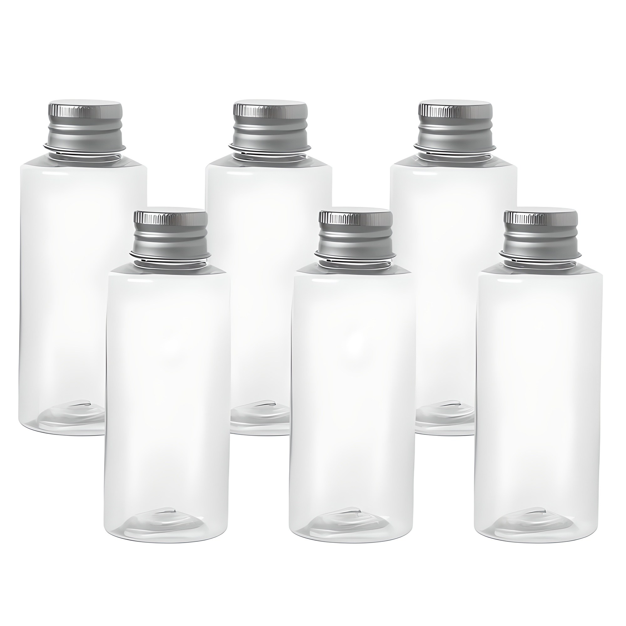 병도매닷컴 AC100 투명 음료용기 알루미늄 실버캡, 100ml, 6개 5,080원