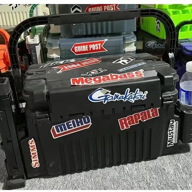 홍시로직 낚시 태클박스 대용량 다기능 하드케이스 생활방수 민물 바다 경량 휴대용 낚시가방, 블랙 대형 누드 박스+홀더+컵홀더, 1개 43,000원