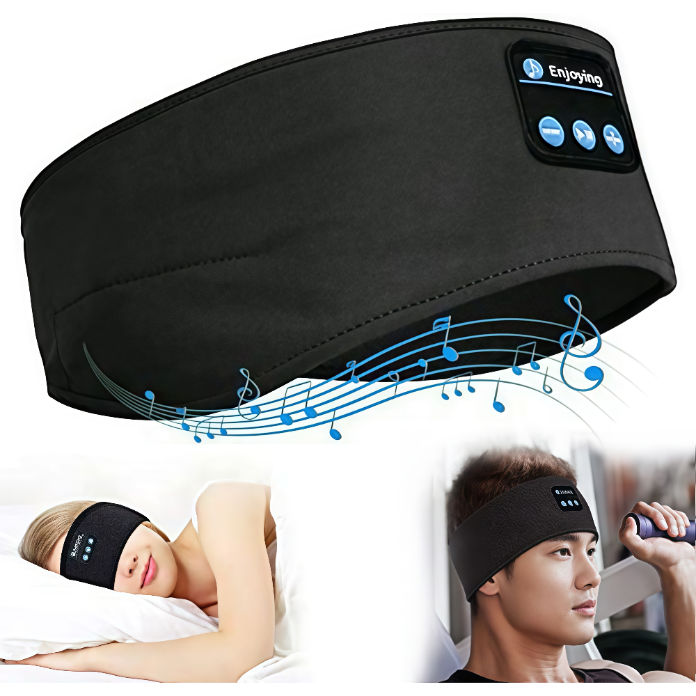 블루투스 헤어밴드 블루투스 안대 무선 수면용 음악 헤드폰 숙면 헤드밴드 이어폰 캠핑 운동용, 검정색(black) 18,330원