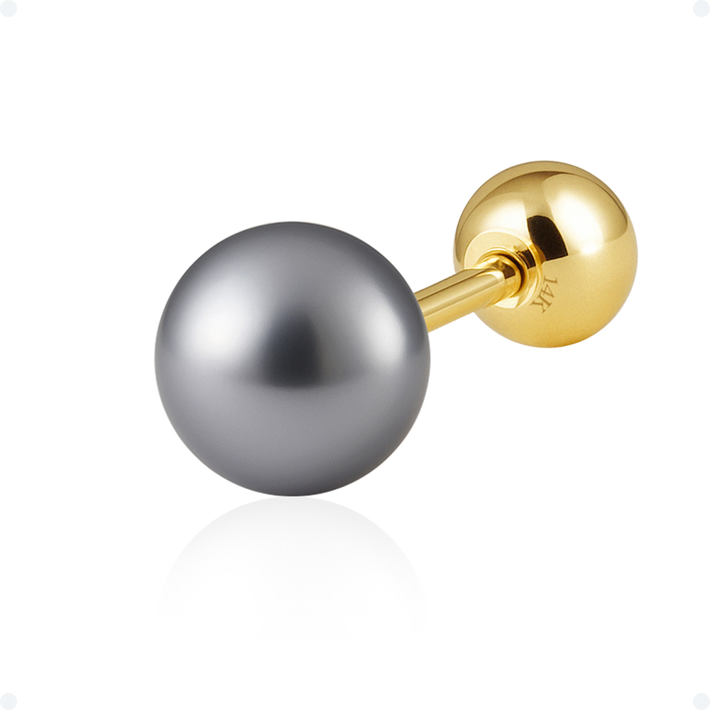 쥬넬 14K 다크진주 흑진주 스왈 피어싱(3 size) 53,400원