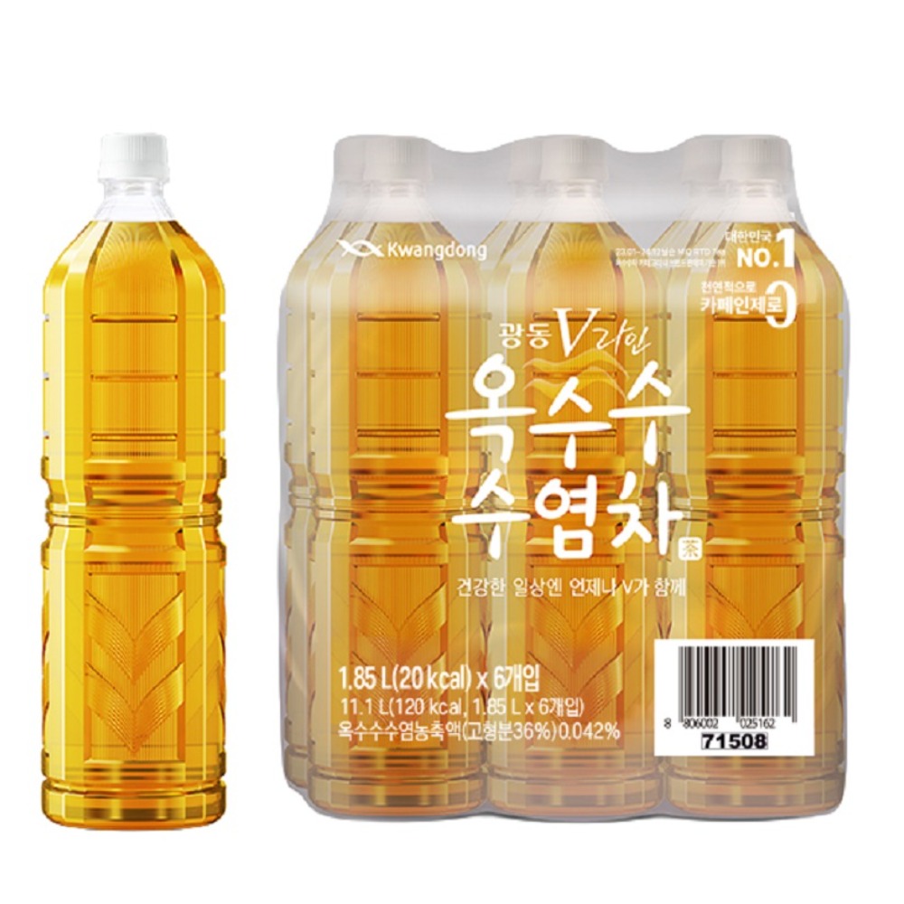 광동 V라인 옥수수 수염차 무라벨, 1.85L, 6개 11,900원