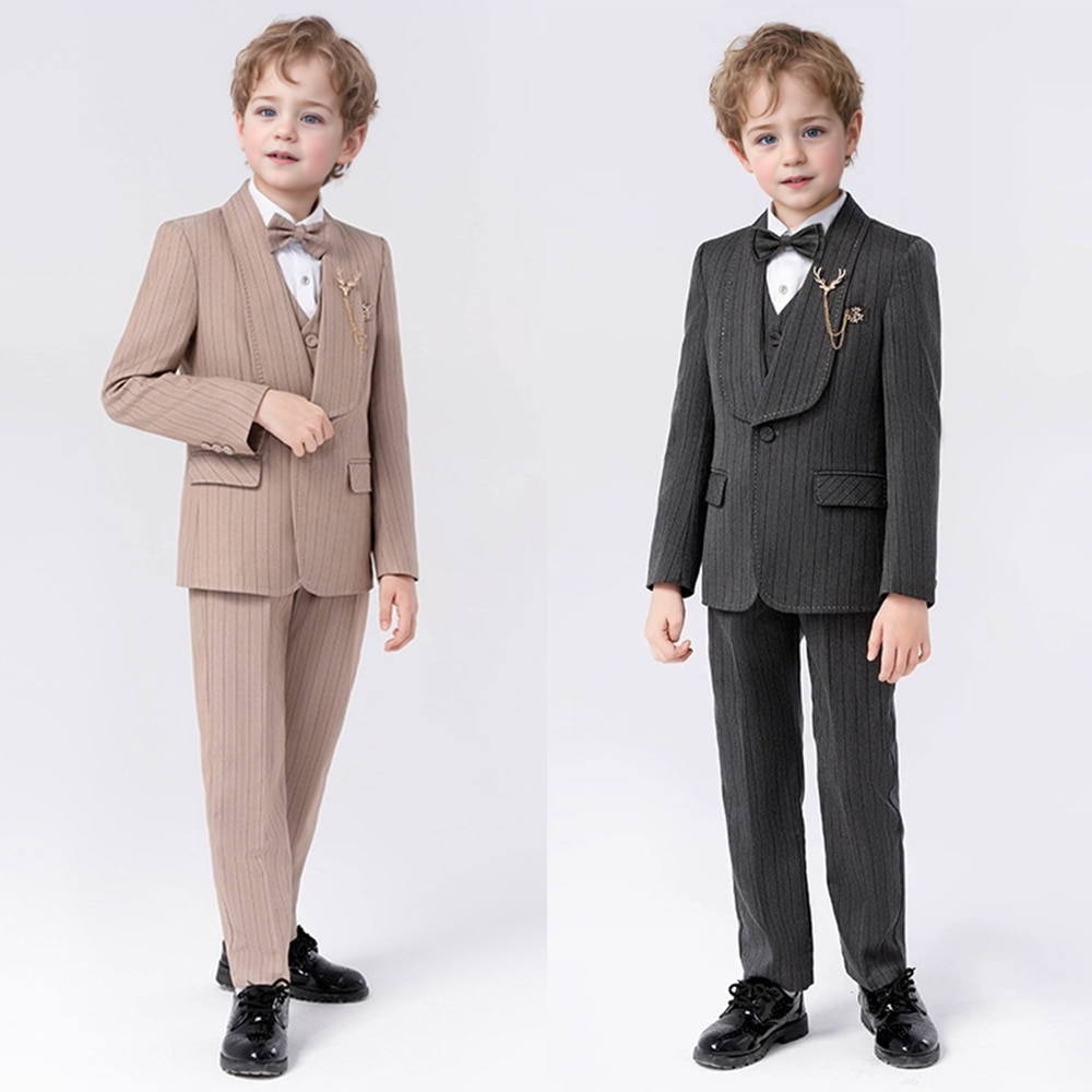 턱시도 라운드카라 세로스프라이프 정장 풀 싱글버튼 127,420원