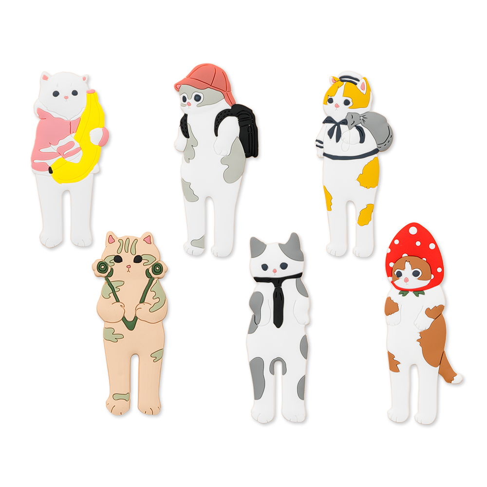 THE100% 캐릭터 고양이 자석형 멀티 후크 6종 세트 18,300원