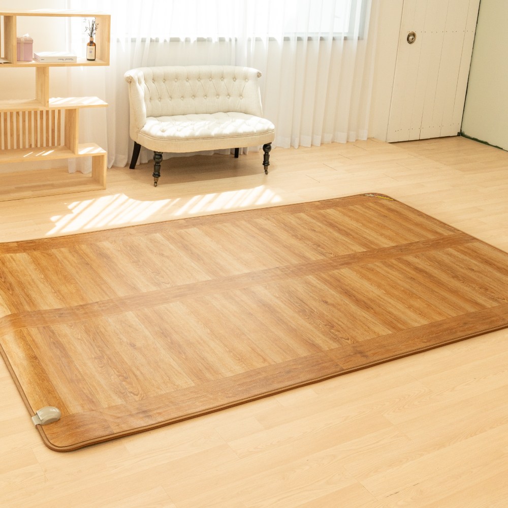 사계절구들장 전자파안심 거실 전기장판 대청마루 한일구들장 본사직영, 대청무늬 8인용 (300X183cm) 164,000원