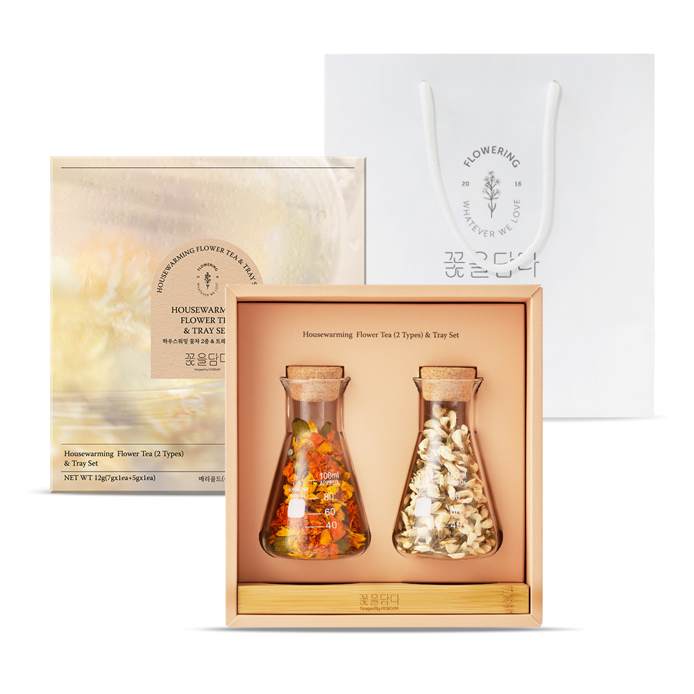 꽃을담다 하우스워밍 꽃차 2종 + 쇼핑백 선물세트 39,660원
