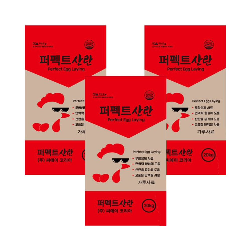 산란용 농협 닭사료 청계 오골계 오리 퍼펙트 20kg 닭 새 모이 알잘낳는 가루 사료 53,100원