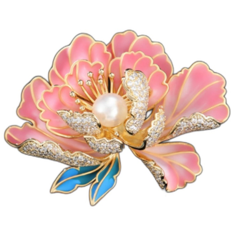 부귀 영화 투톤 모란 브로치 38,790원