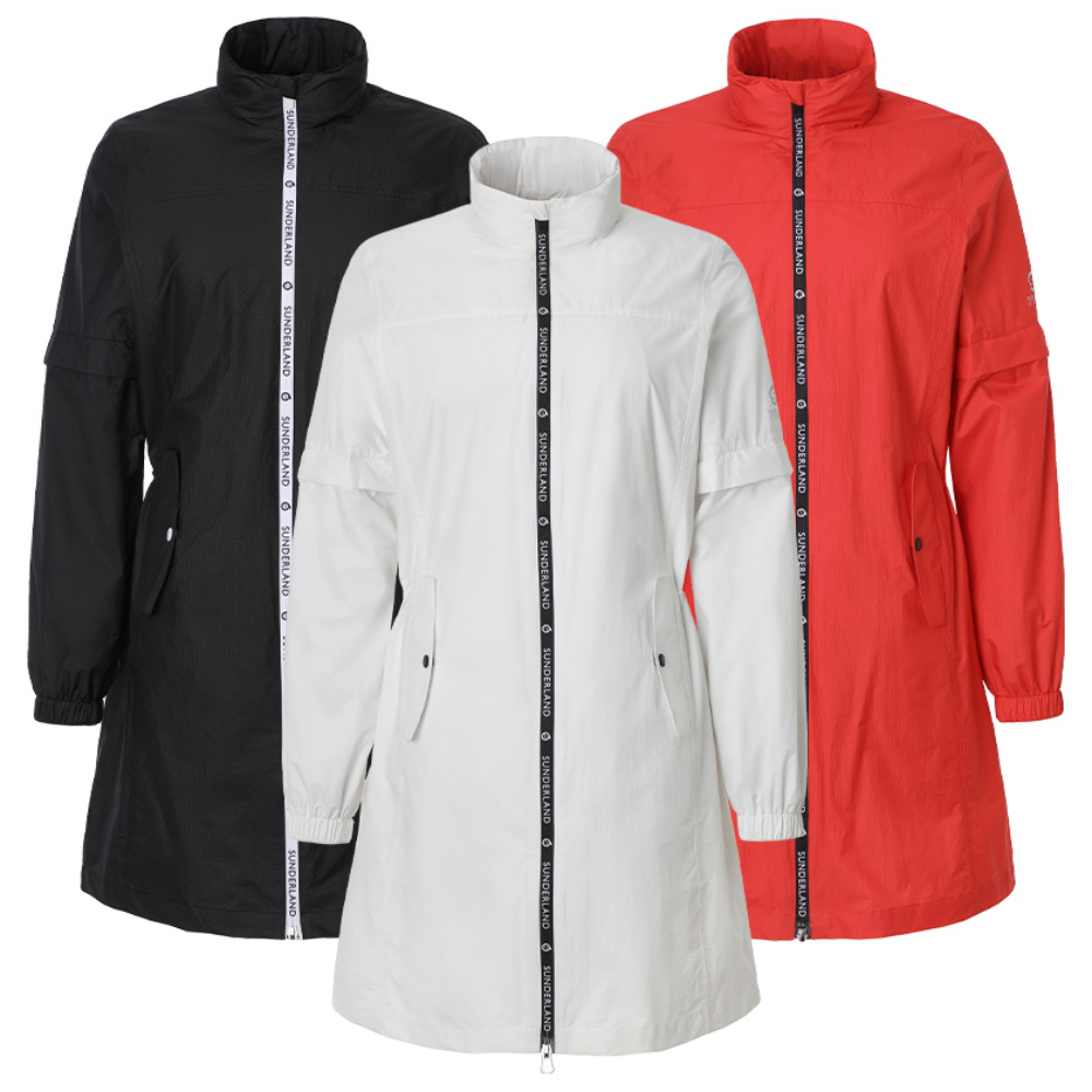 선덜랜드 여성 지퍼 포인트 골프비옷/레인코트 - SLL3ARC141, 블랙 119,000원