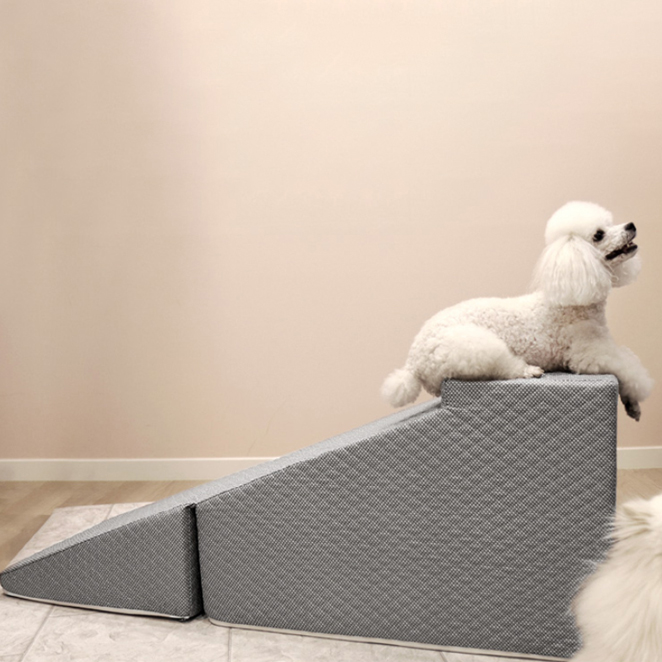 펫츠맘마 펫스텝 슬라이드형 누빔 강아지계단, 그레이, 1개 84,180원