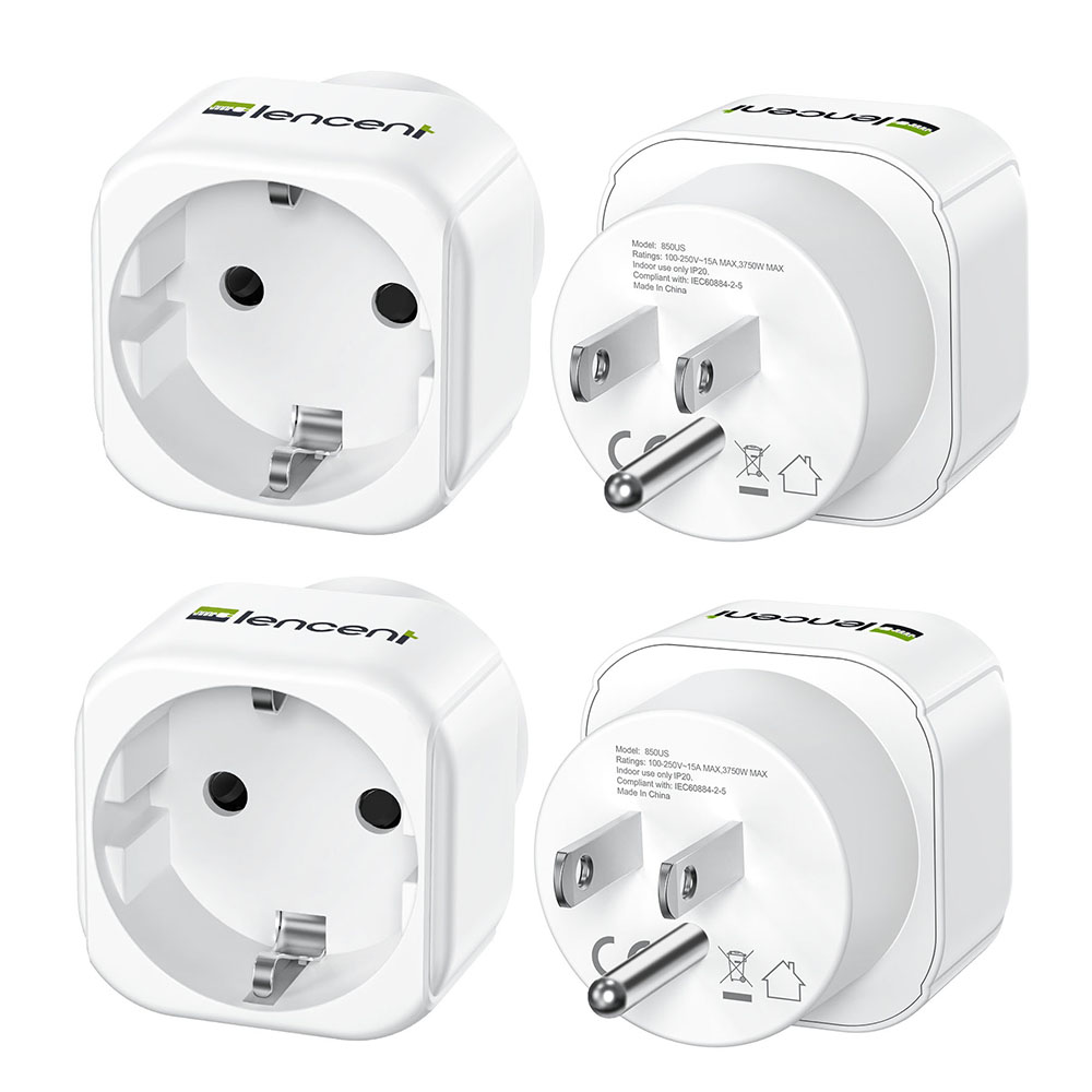 렌센트 해외 여행 전용 어댑터 한국 미국/캐나다/태국/베트남 변환 Type B 플러그 화이트 X2 PA014EUUS 20,610원