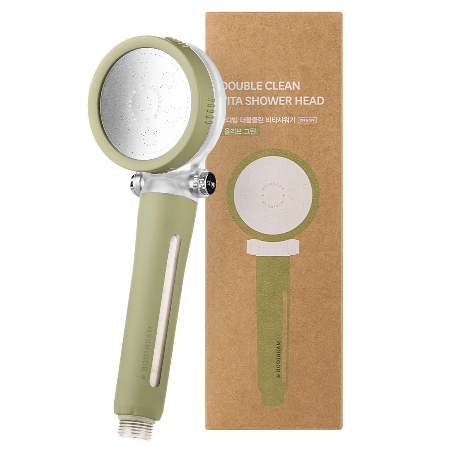 바디빔 온앤오프 더블클린 비타샤워기, 1개, 올리브그린 29,370원