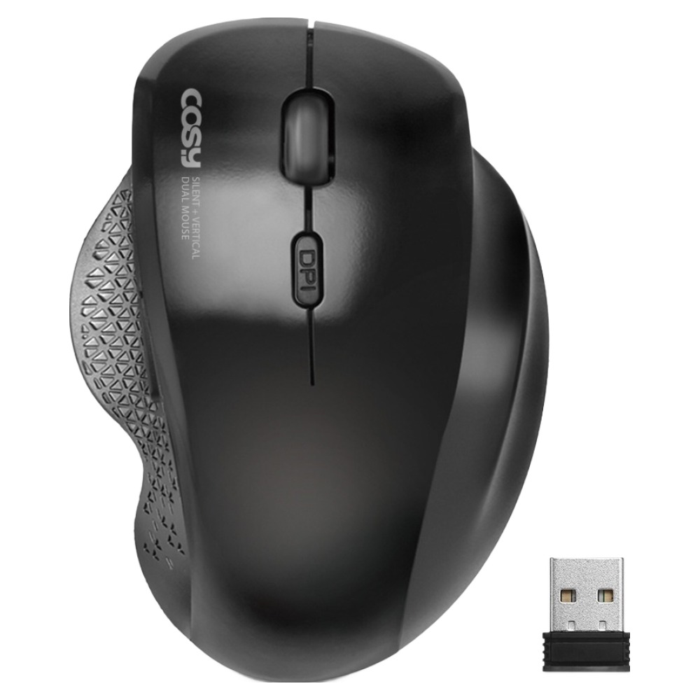 코시 충전식 무소음 블루투스 세미 버티컬 무선 마우스, 블랙, M4162WLBTR 20,500원