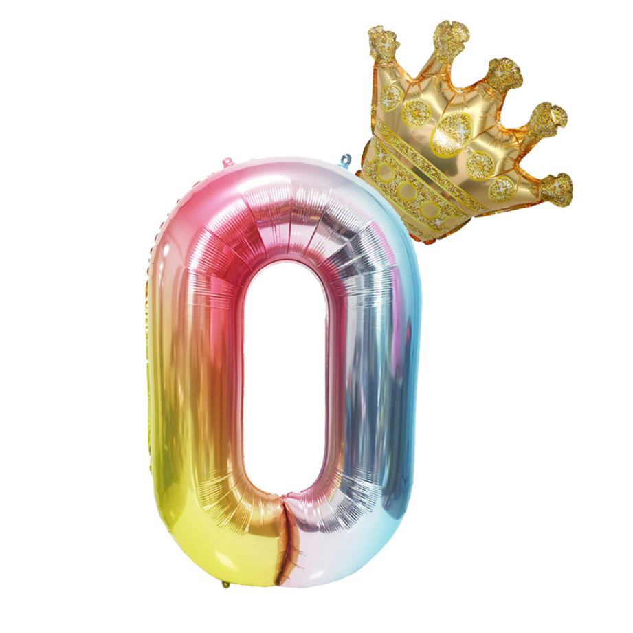 초대형 왕관 숫자 풍선 생일파티 숫자 은박 풍선 파티 풍선, 1개, 0 4,900원