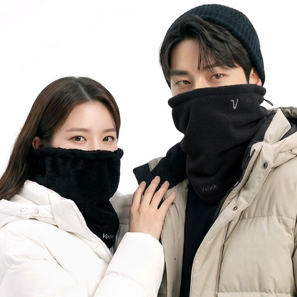 [VOLVIK] 볼빅 V로고 솔리드 프리미엄 겨울 방한 골프 넥워머, 블랙, 1개 24,900원