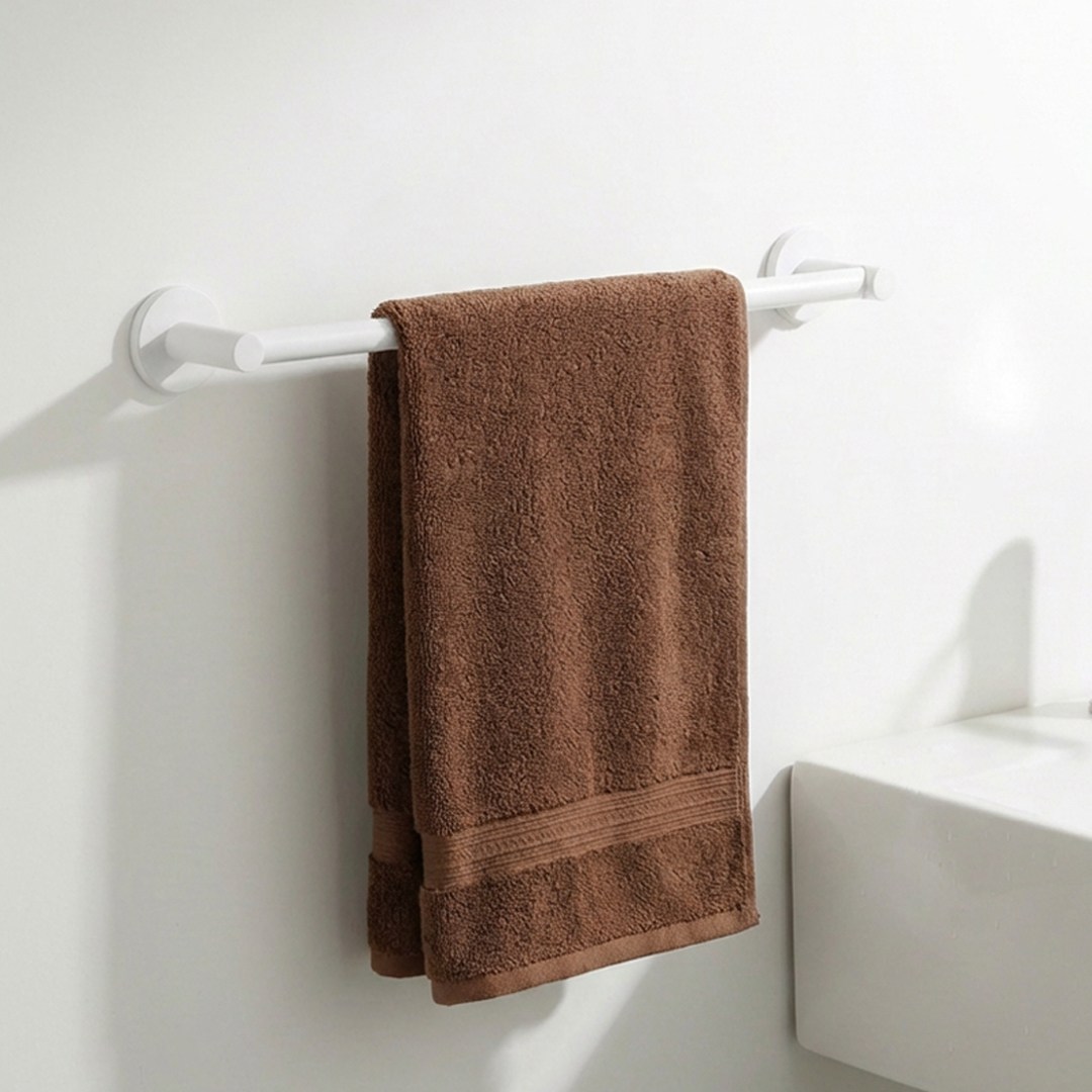 한평한뼘 무타공 욕실 수건걸이 튼튼한 화장실 수건거치대, 화이트, 1개, 현재가 23,800원