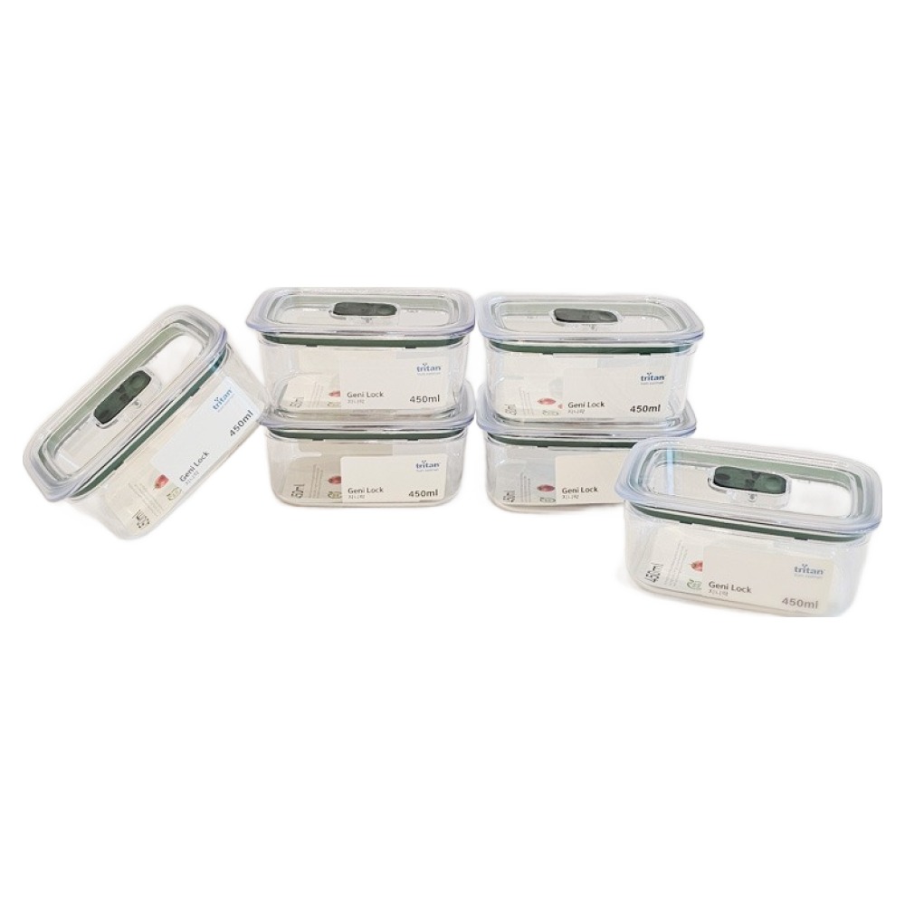ecosense 지니락 올트라이탄 직사각 밀폐용기 450ml, 6개, 밀폐용기 450ml 6p 35,300원