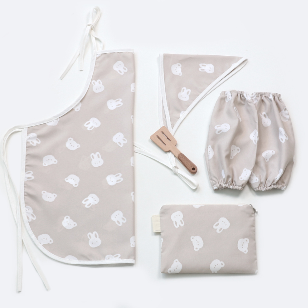 세맘스 아동용 버니베어 앞치마 + 두건 + 토시 + 파우치 세트 13,240원