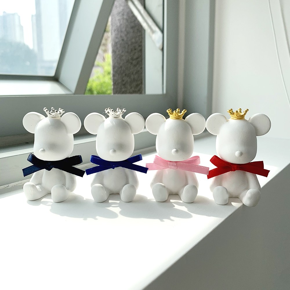 리본 베어브릭 석고방향제 답례품 3,900원