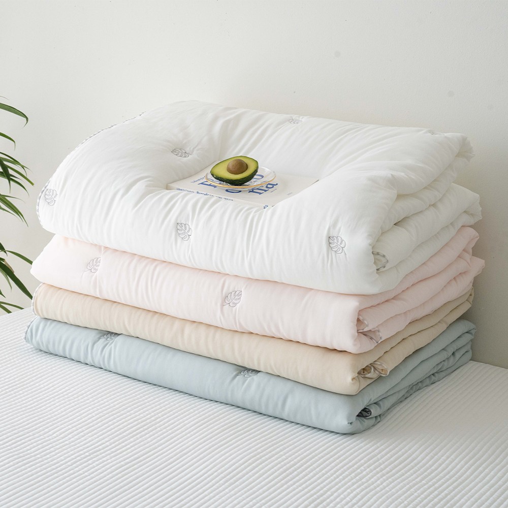 송화침장 여름 냉감 모달 이불 쿨링 리프 자수 스프레드이불 167,700원