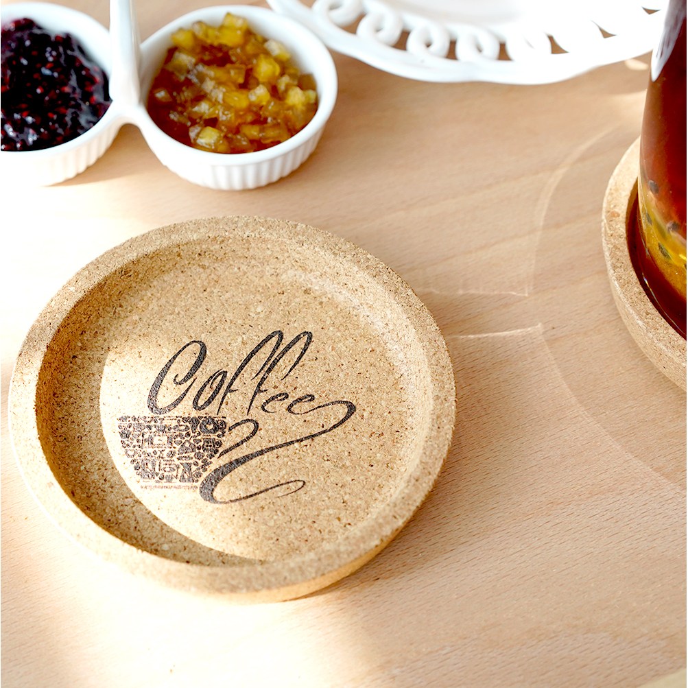 우드인 커피 디자인 코르크 라운드 컵받침 코스터 9,310원