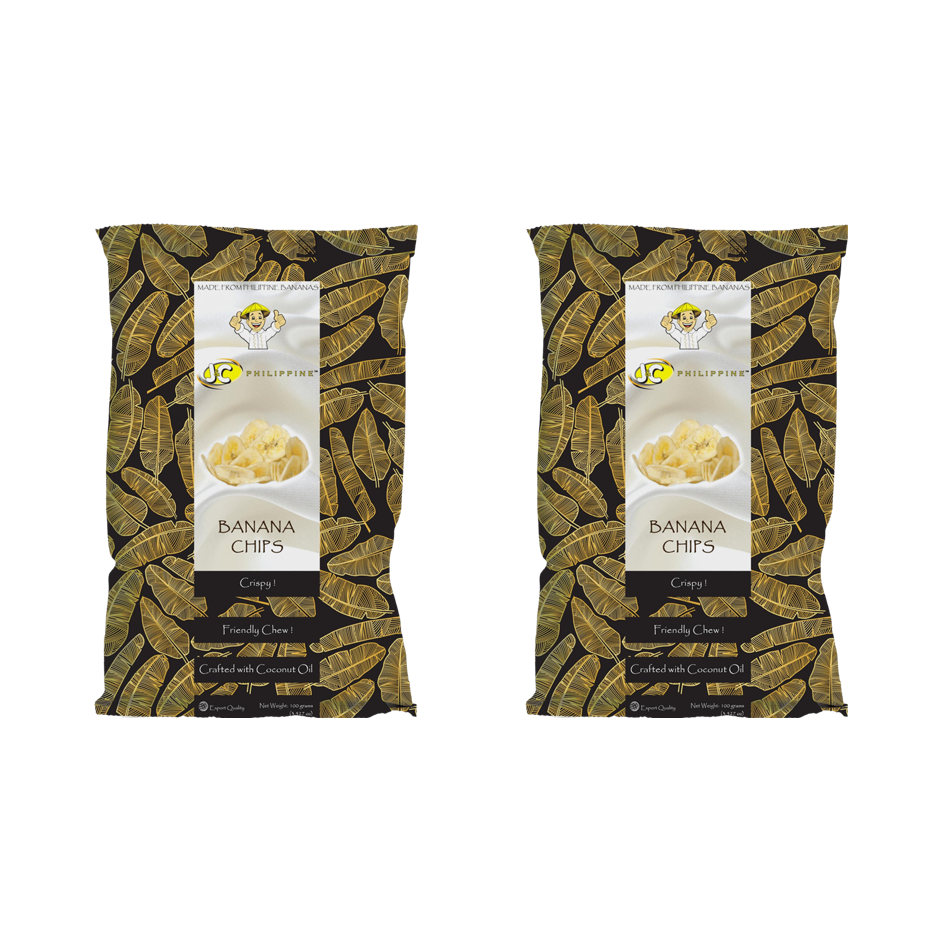 J&C 필리핀 코코넛오일로 튀긴 얇은 카다바 바나나 칩 스낵, 2개, 100g 7,300원