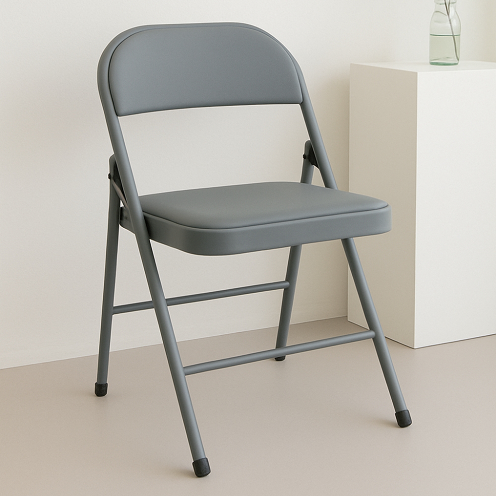 일상도구 철제 접이식 쿠션 등받이 의자 15,980원