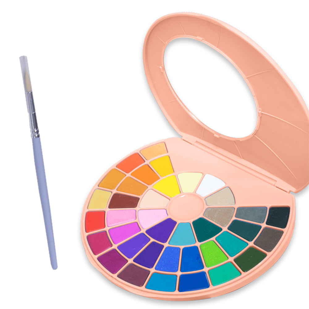 미야 달팽이 고체물감 수채물감 수채화붓 세트 38색, 핑크 12,810원