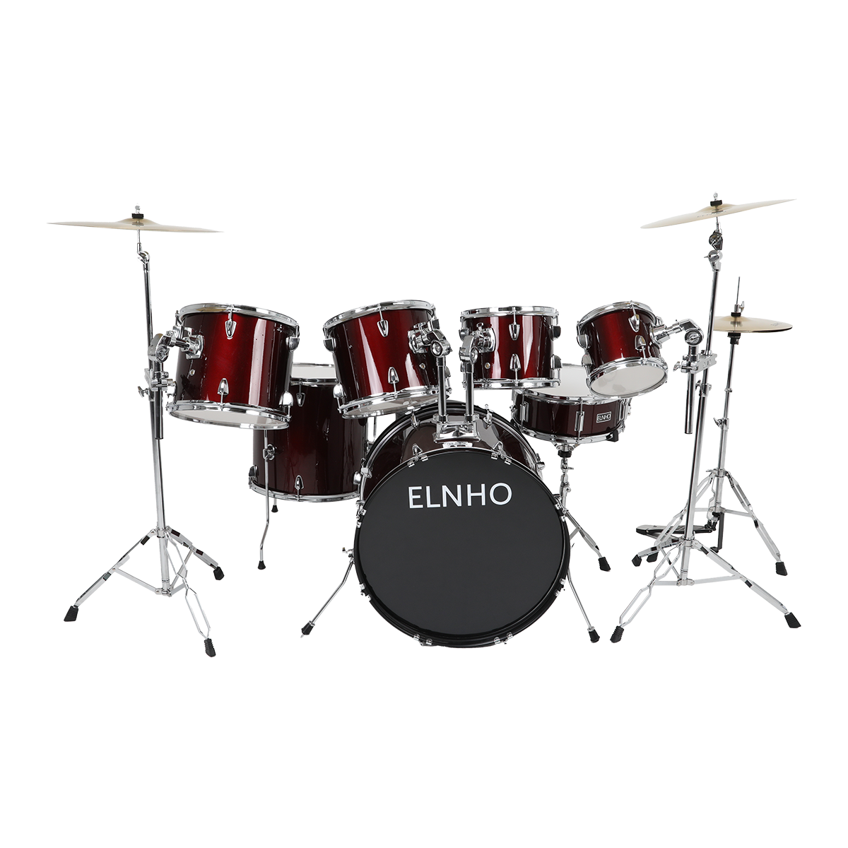 엘노 고품질 5구, 7구 드럼풀세트, 전문가용, 의자+스틱 무료증정, 7구드럼HE227-P4 600,000원