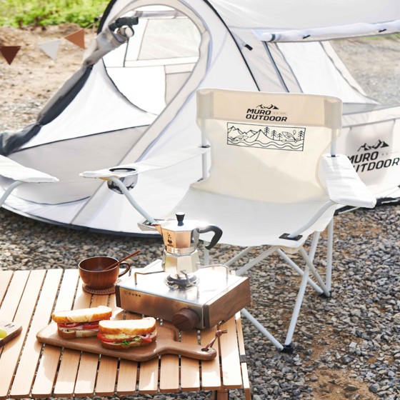 무로 아웃도어 릴렉스 와이드 휴대용 접이식 폴딩 방수 낚시 캠핑 체어 + 전용파우치 6,790원