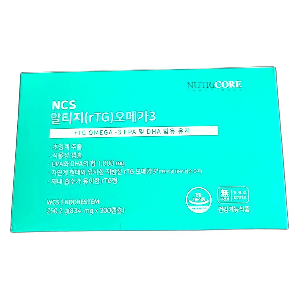 고품질 알티지 오메가3 순수 오메가3 필수지방산 강화 심혈관 건강 지원 건강식품, 300정, 1개, 1개, 300정 264,400원