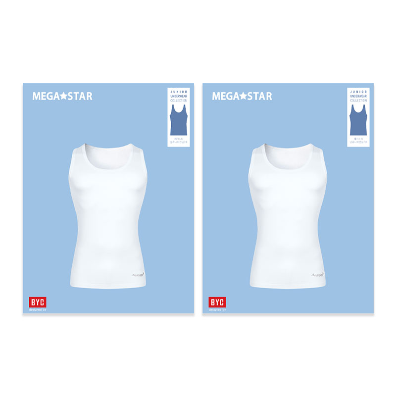 BYC 퓨어코튼 주니어 남아 기본 런닝 2매입 12,900원