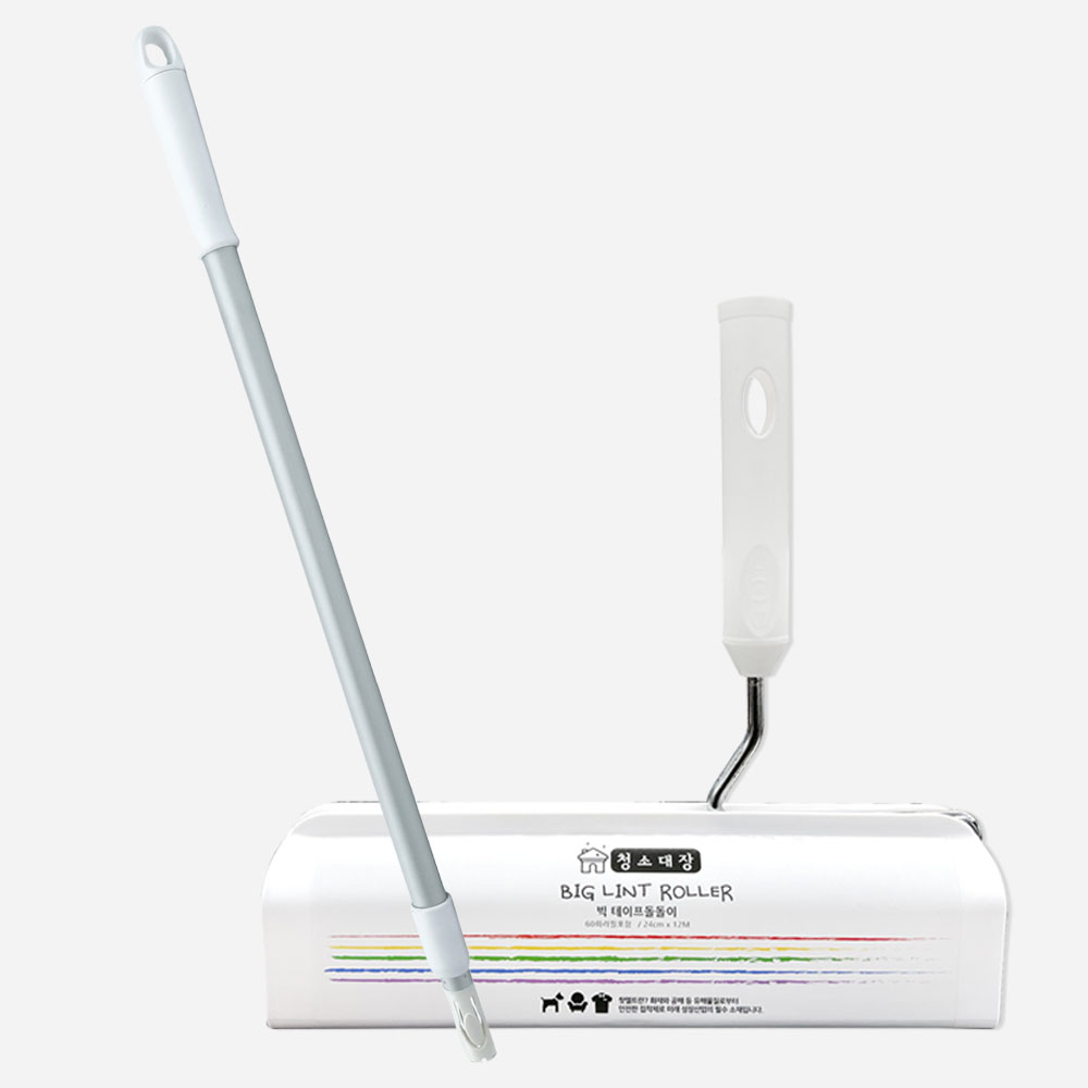 청소대장 돌돌이 24cm 세트 + 롱핸들 사선 컷팅 테이프 클리너 롤러, 1개 15,200원