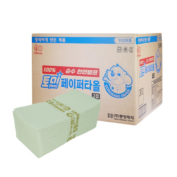 핸드페이퍼타올 5천매 2겹천연펄프 뛰어난흡수력 토미 식당 학교 관공서 급식소 공공장소, 1개 44,060원