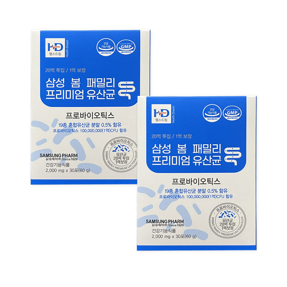 코오롱제약 봄패밀리 프리미엄 프로바이오틱스 유산균 2g 21,300원