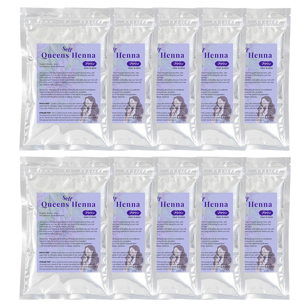 퀸즈셀프헤나 Queens Self Henna 천연염색약 10봉 세트, 10개, 브라운 98,000원