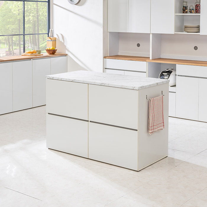 퍼스웰 러벤 양방향 홈바조리대 아일랜드식탁(HA_027), 화이트대리석 186,000원