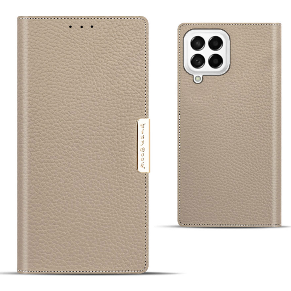 갤럭시 점프2 / M33 - 오플레더락 천연소가죽 마그네틱 플립 케이스, 현재가 28,800원