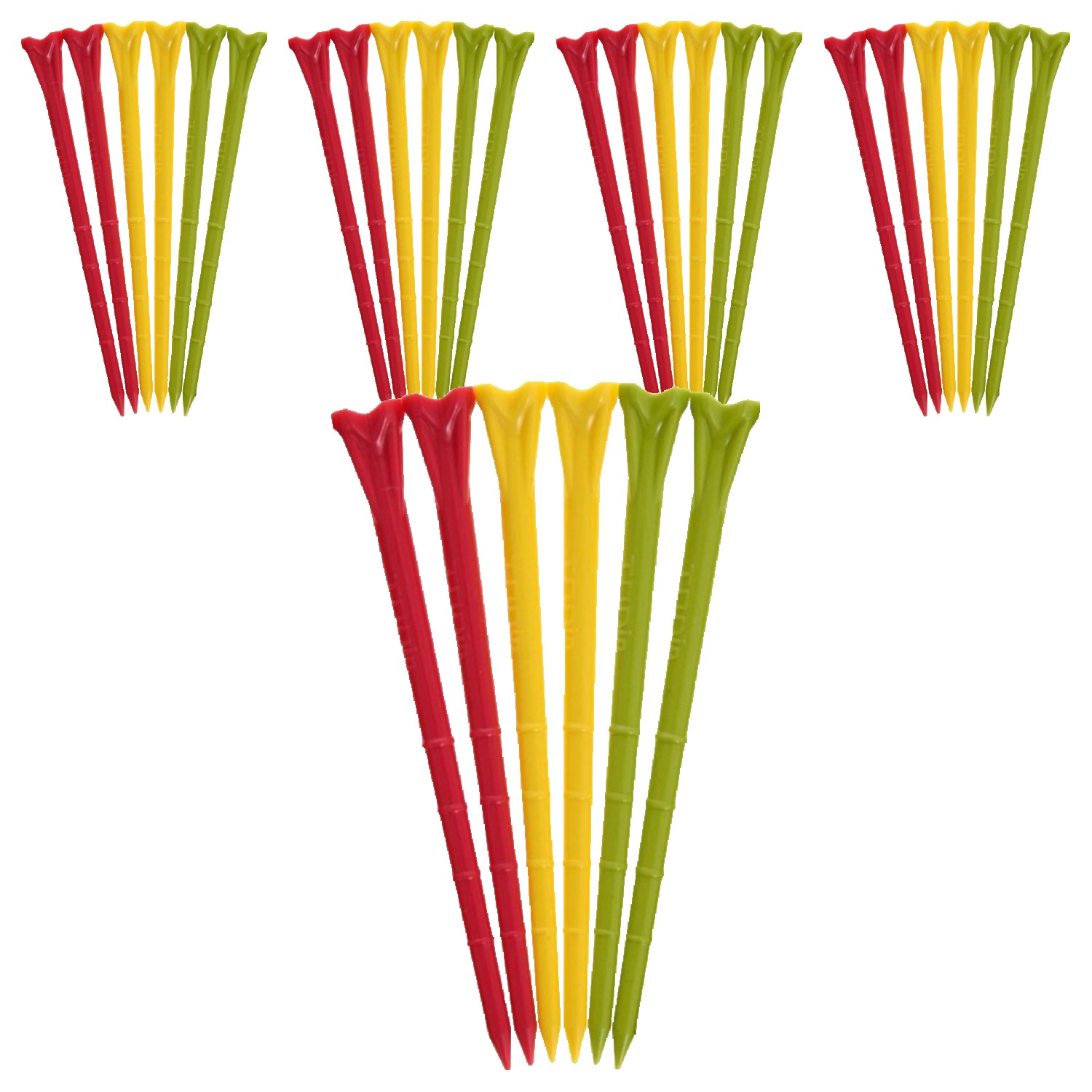 투딘 컬러 플라스틱 무저항 골프티 50p 세트, 1세트, 혼합색상 7,200원