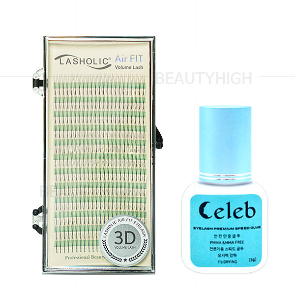 (세트) 셀럽스피드 글루(전문가용)5g+래쉬홀릭 에어핏볼륨12줄(3D/5D) 30,000원