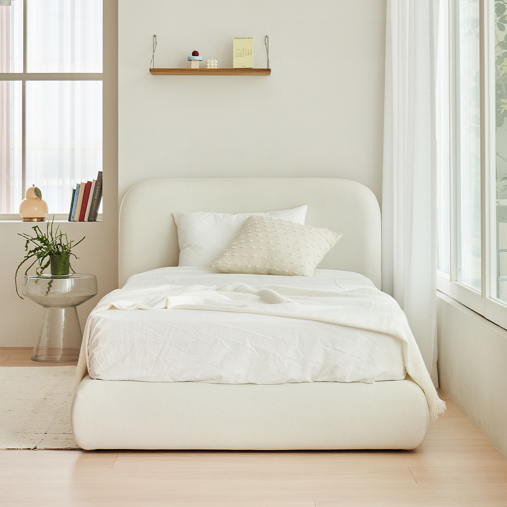 레이디가구 샌드 패브릭 침대 볼드형 프레임 단품 방문설치 259,000원