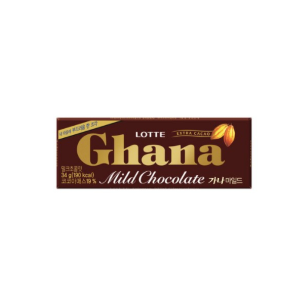 롯데제과 가나 마일드 초콜릿, 34g, 45개 50,920원