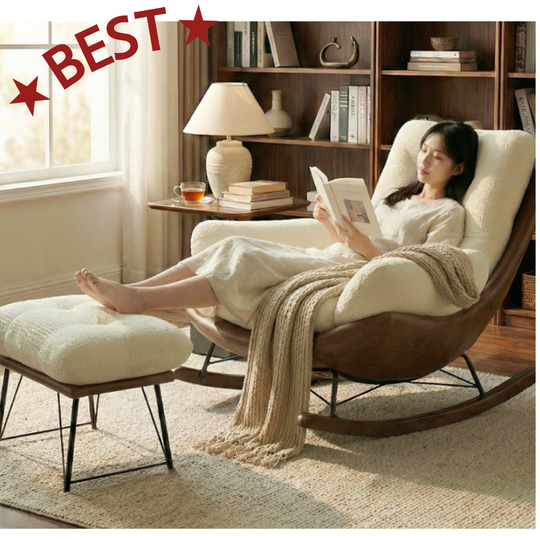 로렌티아 1인 리클라이너쇼파 각도조절 흔들의자 푹신한 발받침 1인 소파 침실 안락의자 소파리클라이너 그린 아이보리, 1개, 아이보리 259,000원