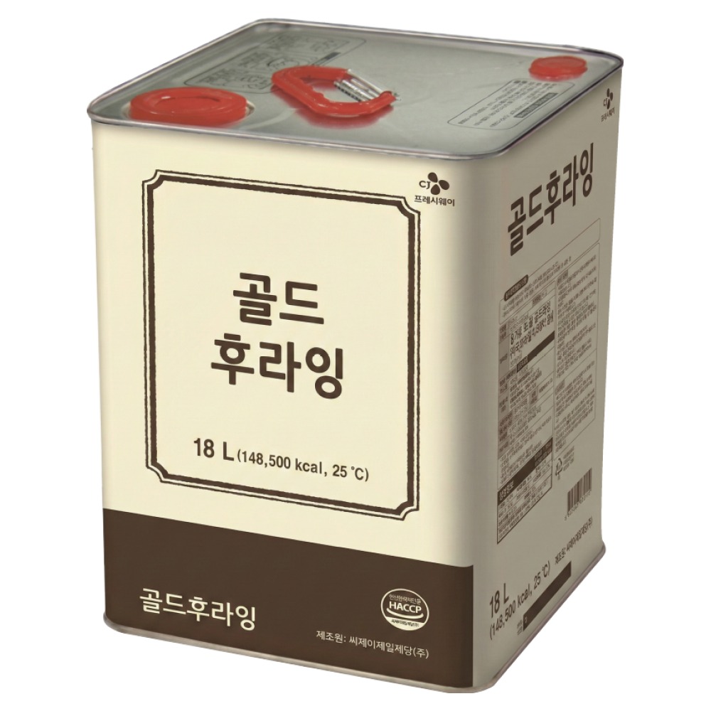 CJ 씨제이프레시웨이 업소용 식용유 18리터 콩기름 대두유 안전배송 무료배송 56,900원