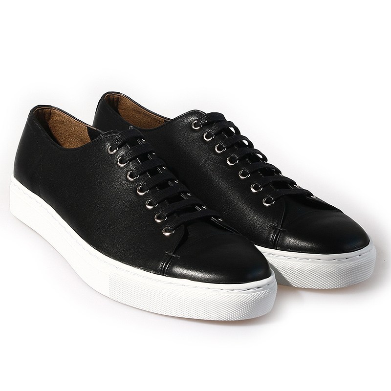 RHJ-57-97-2 블랙 남자 캐쥬얼 수제화 소가죽 슈즈 스니커즈 국내제작 195,000원